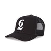 BLACK & WHITE 62 LOGO TRUCKER